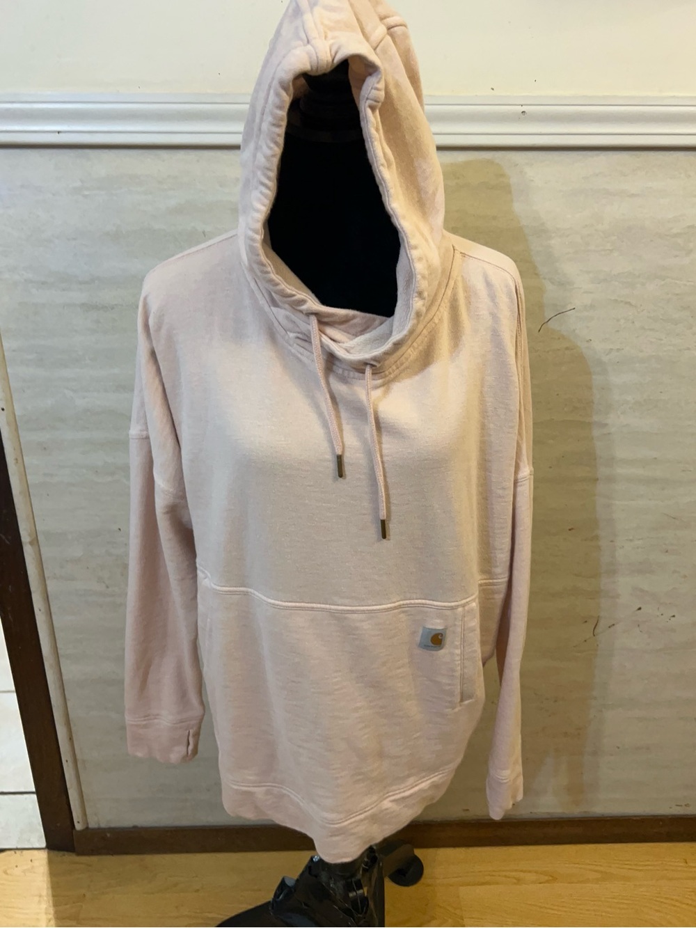 Carhartt Women's Newberry Pullover Hoodie Rose Smoke Light Pink